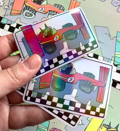 Image of Racecar Cats! Sticker