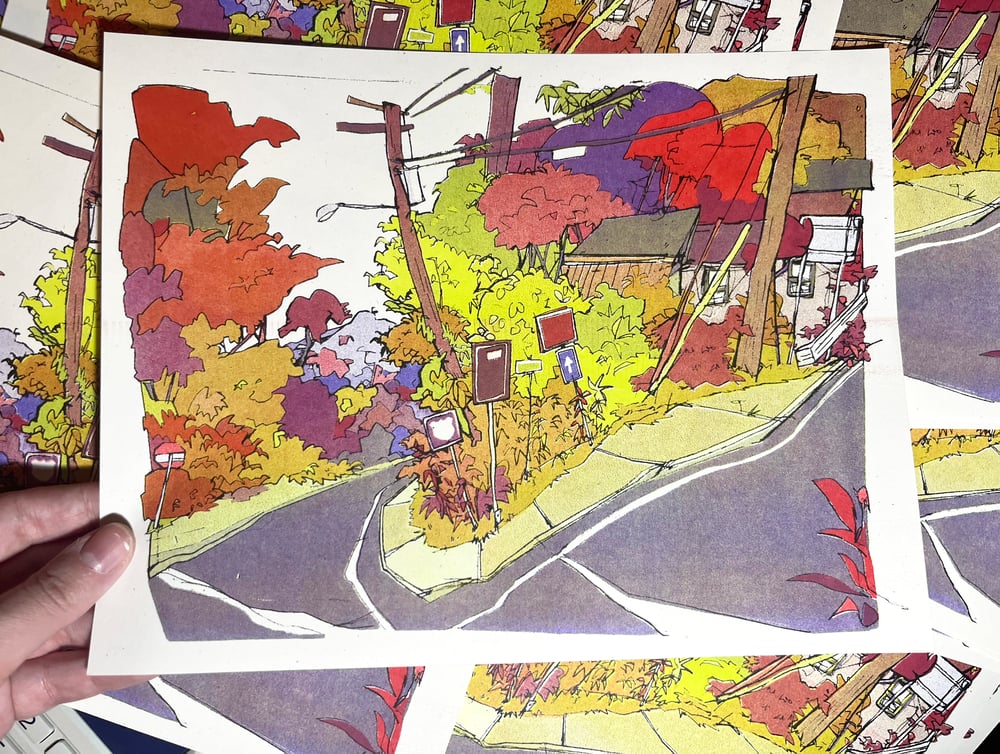 Image of Street Risograph Print