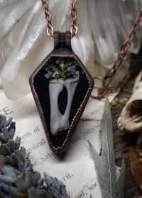 Image 5 of Tortoise Bone and Floral Pendant