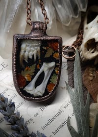 Image 1 of Tortoise Claw and Floral Pendant