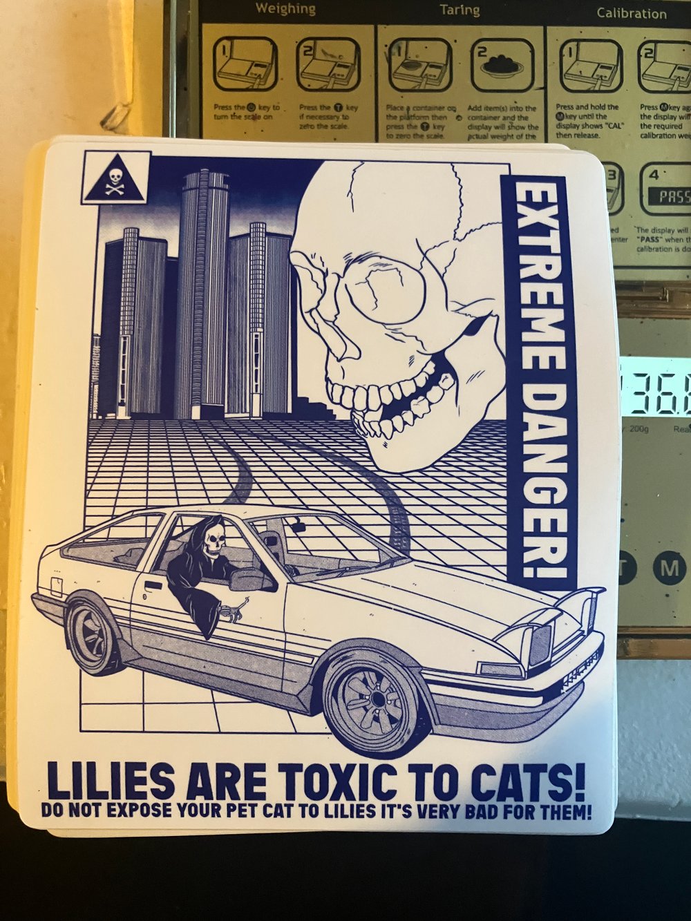 Image of Lilly Warning sticker