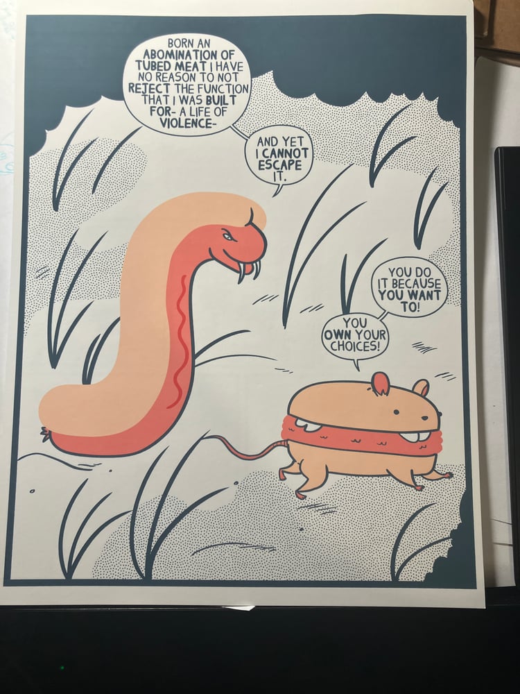 Image of Hot dog Snake print