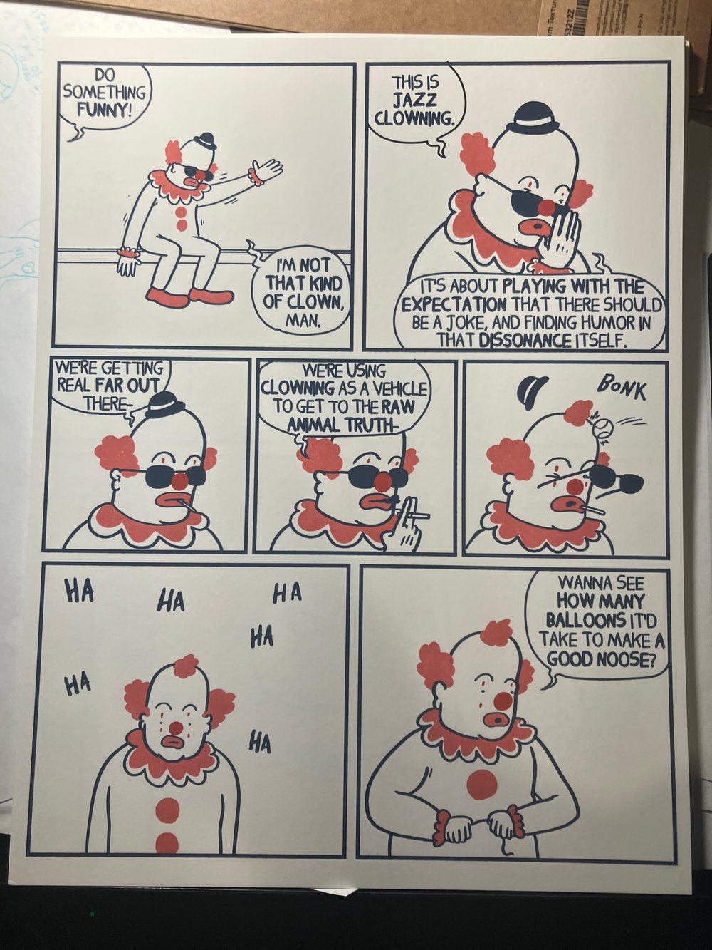 Image of Jazz Clown print