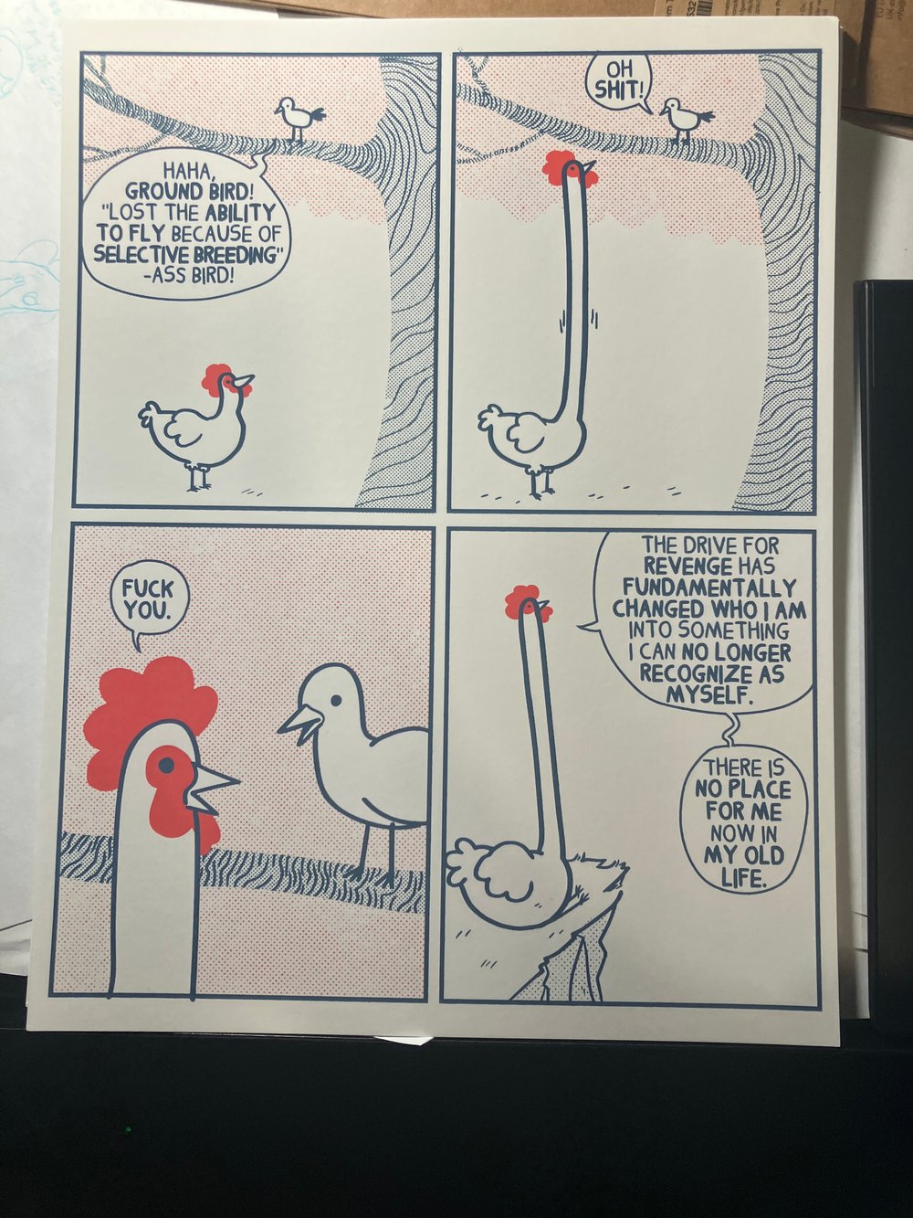 Image of Long Chicken print