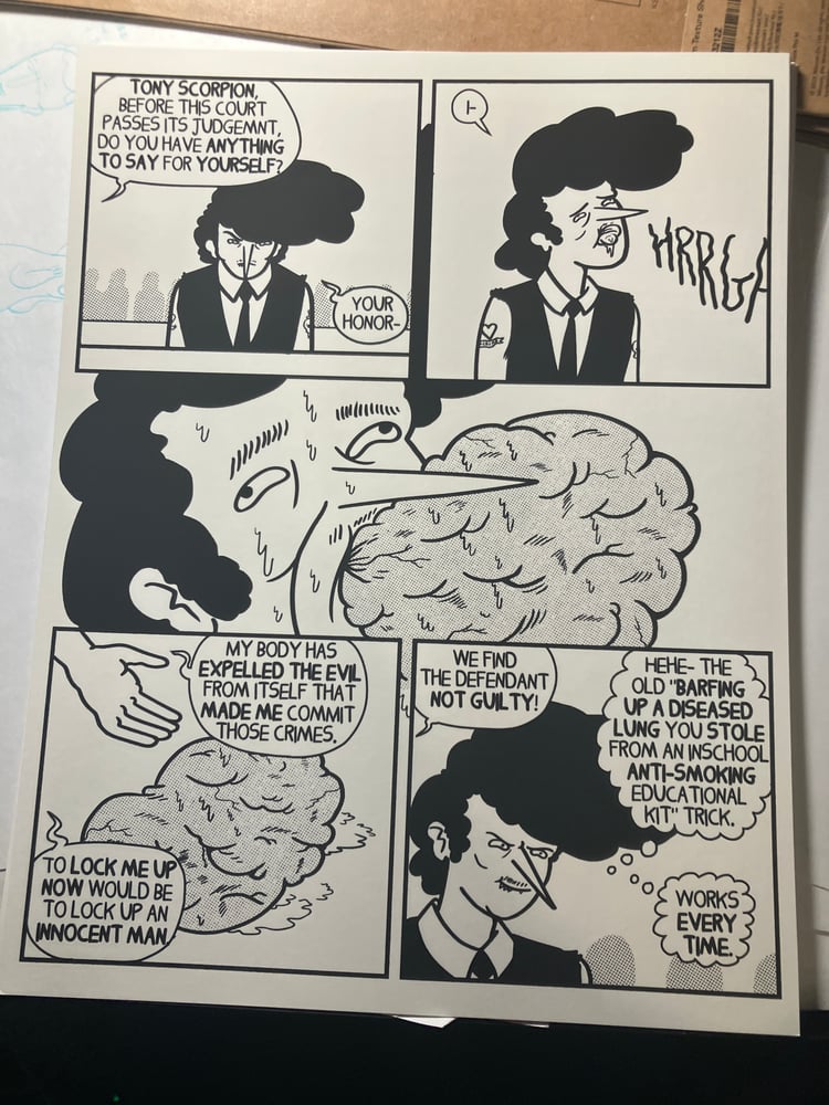 Image of The Trial of Tony Scorpion print