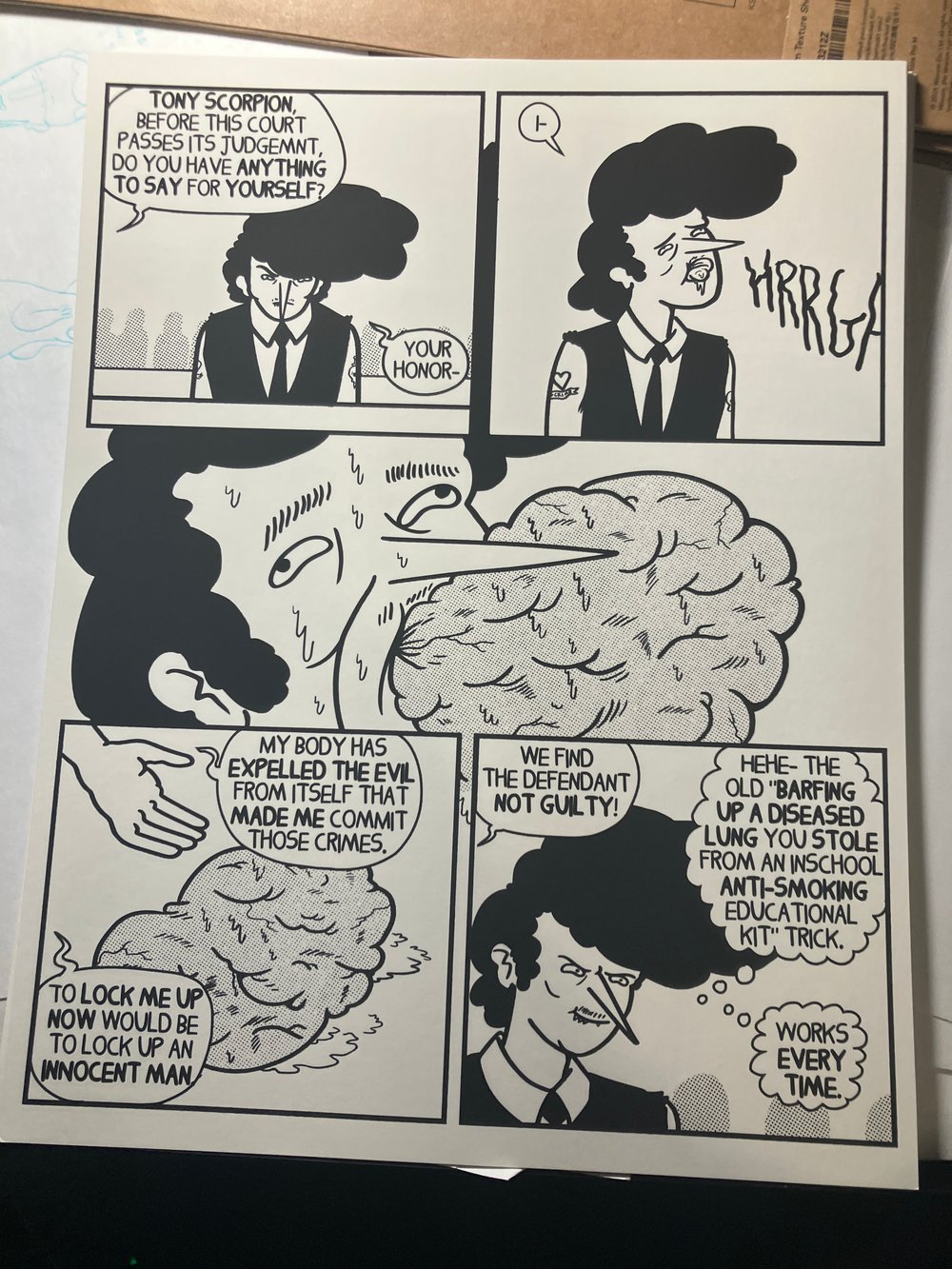 Image of The Trial of Tony Scorpion print