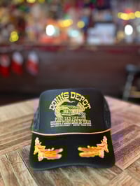 Black & Gold Oak Leaf Trucker Hat