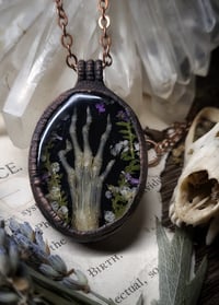 Image 1 of Rabbit Foot and Floral Pendant