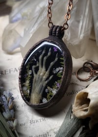 Image 2 of Rabbit Foot and Floral Pendant
