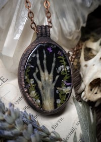 Image 4 of Rabbit Foot and Floral Pendant