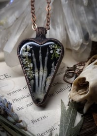 Image 1 of Rabbit Claw and Floral Heart Pendant 
