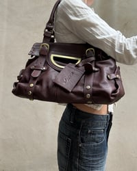 Image 1 of BURGUNDY LEATHER BAG