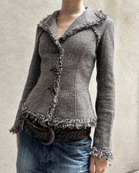Image 1 of TWEED FRINGED JACKET