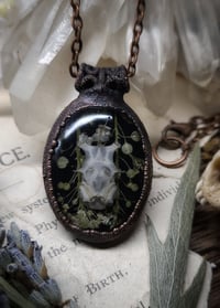 Image 1 of Snake Skull and Floral Amulet