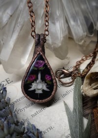 Image 5 of Snake Vertebra and Floral Pendant