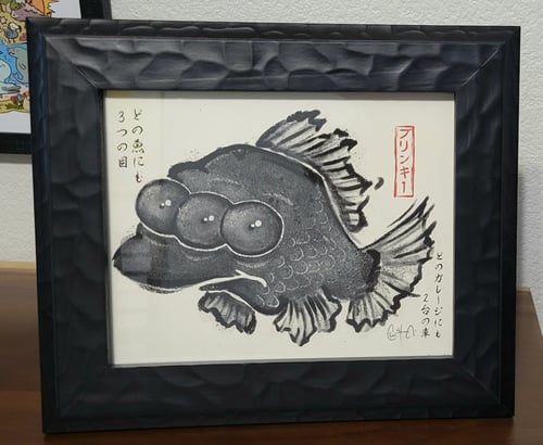 Image of Blinky Gyotaku 8x10