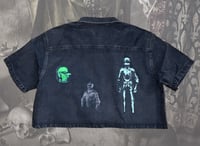 Image 1 of Medieval Cropped Dickies Denim Button Down- 2XL 1