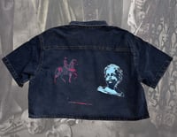 Image 1 of Medieval Cropped Dickies Denim Button Down- 2XL 2