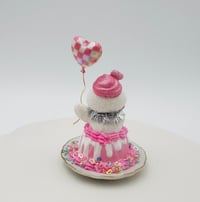 Image 4 of Strawberry Bundt Cake Snowman with Balloon