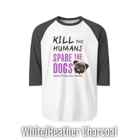 Image 8 of Spare the Dogs (Pug) Raglan Shirt 