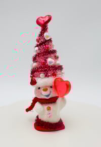 Image 3 of Whimsical Valentine Tree Hat Snowmen