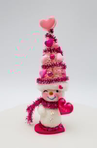 Image 5 of Whimsical Valentine Tree Hat Snowmen