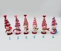Image 1 of Whimsical Valentine Tree Hat Snowmen