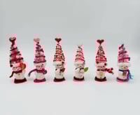 Image 2 of Whimsical Valentine Tree Hat Snowmen