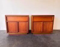 Image 1 of Pair of Walnut Nightstands by John Keal for Brown Saltman