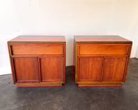 Image 4 of Pair of Walnut Nightstands by John Keal for Brown Saltman