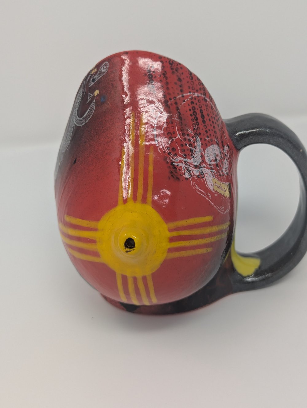 Image of Red and Black Zia Jug Mug