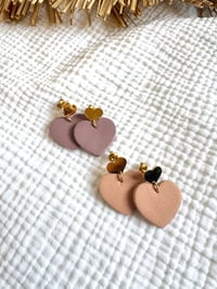 Boucles SIXTINE Nude / Rose antique