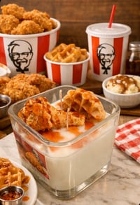 Image 2 of Chicken and Waffle candle 