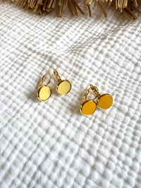 Boucles EVA Jaune pale / Curry