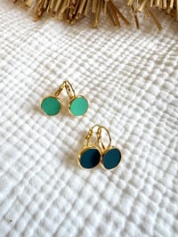 Boucles EVA Turquoise / Bleu canard