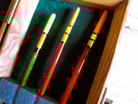 Image 3 of Float box with 3 x Goose Quills