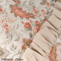 Image 3 of Handmade Paisley Pink and Rouge Rose Ruffled Pillow Set