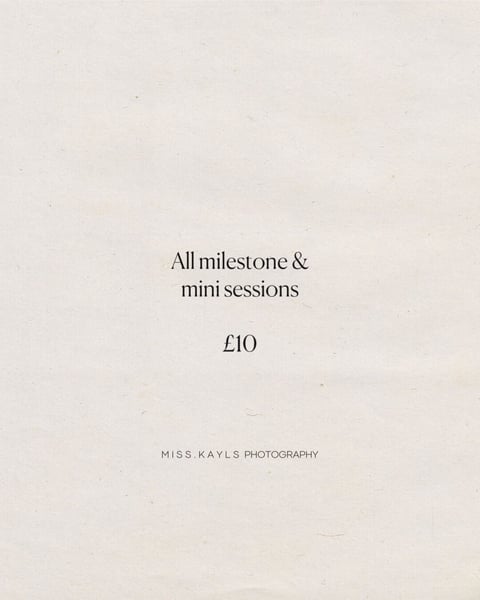 Image of Milestone or Mini Session