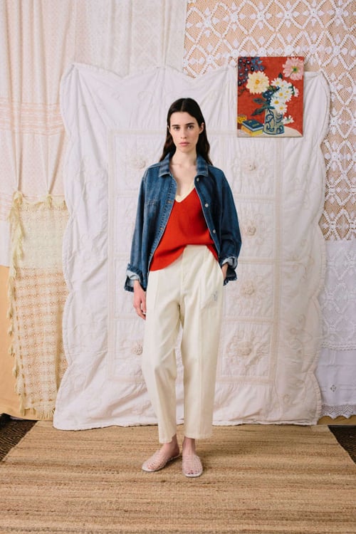 Image of 4-Cazadora vaquera rayas stripe denim jacket