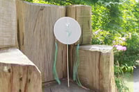 Image 4 of Museum Co-branded Chinese Traditional Handmade Silk Woven Fan - Lily