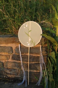 Image 5 of Museum Co-branded Chinese Traditional Handmade Silk Woven Fan - Lily