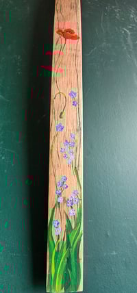 Image 3 of Poppies & forget-me-nots, Scottish Stave Art.