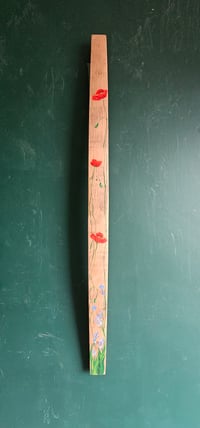 Image 1 of Poppies & forget-me-nots, Scottish Stave Art.