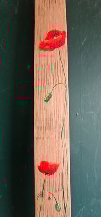 Image 4 of Poppies & forget-me-nots, Scottish Stave Art.