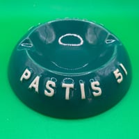 Image 2 of French Pernod Pastis 45/51 Green ashtray 1950's