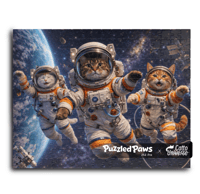Image 1 of PuzzledPaws Space Catto - 252 Piece Puzzle