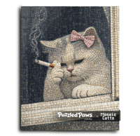 Image 1 of PuzzledPaws Smoking Catto - 110 Piece Puzzle