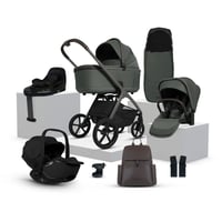 Image 1 of Silver Cross Cove Pewter Travel System Ultimate 360 Infant Carrier Bundle (10 piece)