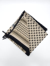 Image 3 of Sand With Black Tassel Keffiyeh