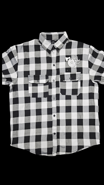 Image of LSP : 2026 BLACK W/ & WHITE LONG-SLEEVED FLANNEL 